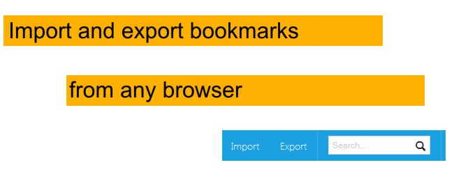 Import/export bookmarks